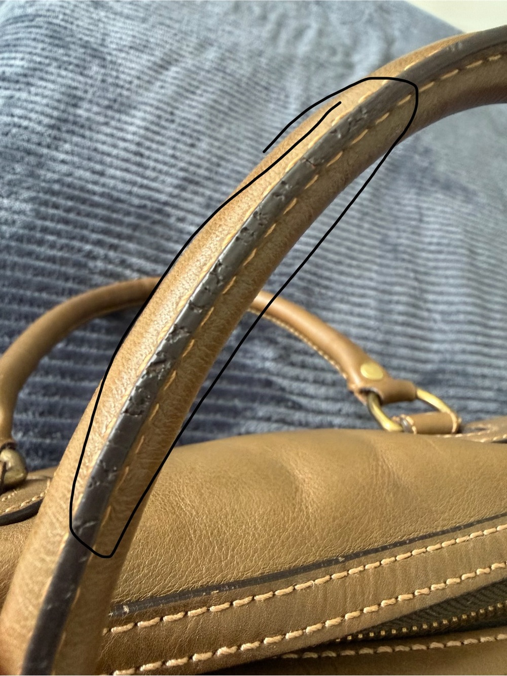 Banana Republic Classic Brown Leather Satchel Handbag - Picture 5 of 16